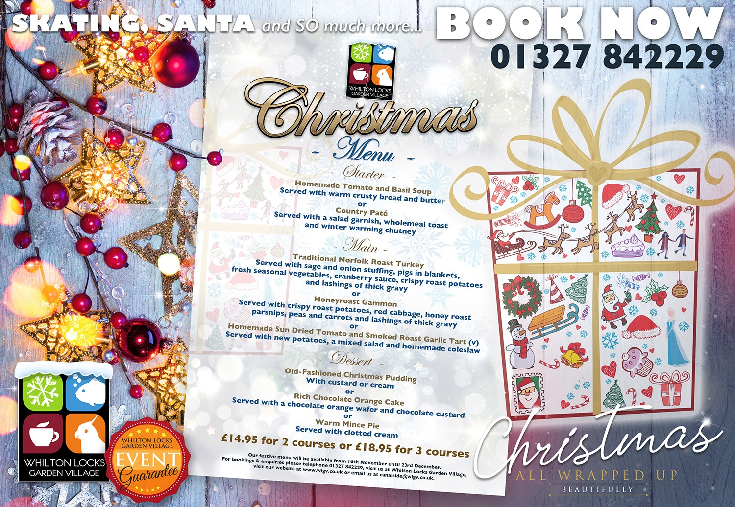 Christmas Menu Whilton Locks Events